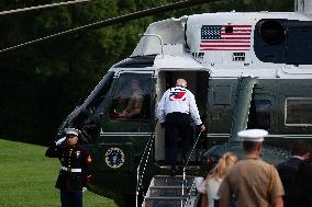 Biden departs White House on Marine One, July 26, 2024