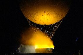 Paris 2024 - Olympic Flame Being Lit