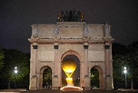 Paris 2024 - Olympic Flame Being Lit