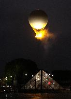 Paris 2024 - Olympic Flame Being Lit