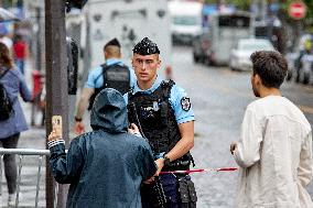 Police Secure The Opening Ceremony Of The Paris 2024 Olympic Games