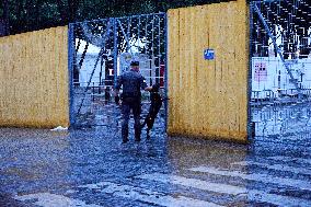 Police Secure The Opening Ceremony Of The Paris 2024 Olympic Games