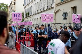 Police Secure The Opening Ceremony Of The Paris 2024 Olympic Games