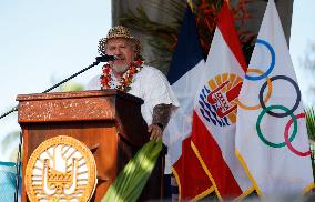 (PARIS2024)FRENCH POLYNESIA-TAHITI-OLY-OPENING CEREMONY