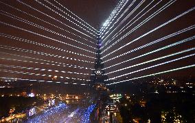 Paris 2024 - A Light Show Is Staged On The Eiffel Tower