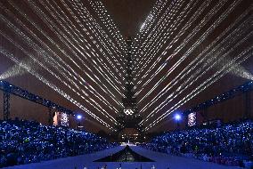 Paris 2024 - A Light Show Is Staged On The Eiffel Tower