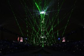 Paris 2024 - A Light Show Is Staged On The Eiffel Tower