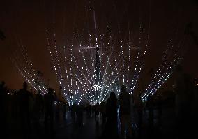 Paris 2024 - A Light Show Is Staged On The Eiffel Tower