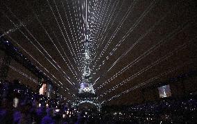 Paris 2024 - A Light Show Is Staged On The Eiffel Tower