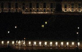 Paris 2024 - Torch Departing From Iena Bridge Towards Tuileries Gardens