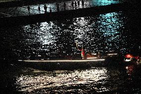 Paris 2024 - Torch Departing From Iena Bridge Towards Tuileries Gardens