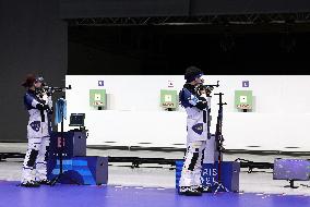 (PARIS2024)FRANCE-CHATEAUROUX-SHOOTING-10M AIR RIFLE MIXED TEAM-BRONZE MEDAL MATCH