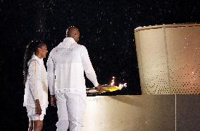 Paris 2024 - Olympic Flame Being Lit