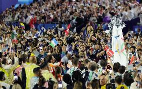 Paris 2024 - Olympic Flag Arrival At Trocadero