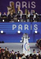 Paris 2024 - Olympic Flag Arrival At Trocadero