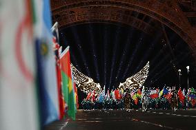 Paris 2024 - Olympic Flag Arrival At Trocadero