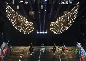 Paris 2024 - Olympic Flag Arrival At Trocadero