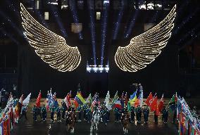 Paris 2024 - Olympic Flag Arrival At Trocadero