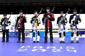 (PARIS2024)FRANCE-CHATEAUROUX-SHOOTING-10M AIR RIFLE MIXED TEAM