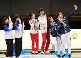 (PARIS2024)FRANCE-CHATEAUROUX-SHOOTING-10M AIR RIFLE MIXED TEAM-AWARDING CEREMONY