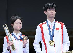 (PARIS2024)FRANCE-CHATEAUROUX-SHOOTING-10M AIR RIFLE MIXED TEAM-AWARDING CEREMONY