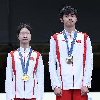 (PARIS2024)FRANCE-CHATEAUROUX-SHOOTING-10M AIR RIFLE MIXED TEAM-AWARDING CEREMONY