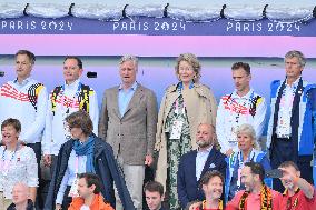 Paris 2024 - Belgian Royals At Hockey Belgium v Ireland