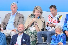 Paris 2024 - Belgian Royals At Hockey Belgium v Ireland