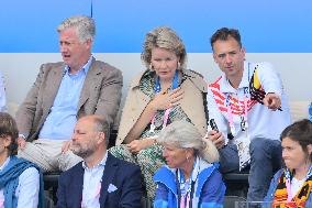 Paris 2024 - Belgian Royals At Hockey Belgium v Ireland