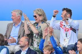 Paris 2024 - Belgian Royals At Hockey Belgium v Ireland