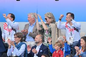 Paris 2024 - Belgian Royals At Hockey Belgium v Ireland