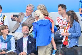 Paris 2024 - Belgian Royals At Hockey Belgium v Ireland