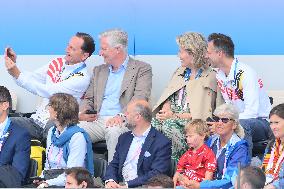 Paris 2024 - Belgian Royals At Hockey Belgium v Ireland