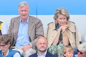 Paris 2024 - Belgian Royals At Hockey Belgium v Ireland