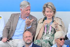 Paris 2024 - Belgian Royals At Hockey Belgium v Ireland