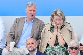 Paris 2024 - Belgian Royals At Hockey Belgium v Ireland