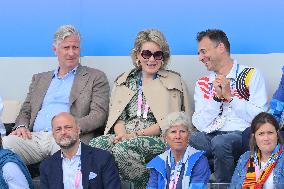 Paris 2024 - Belgian Royals At Hockey Belgium v Ireland