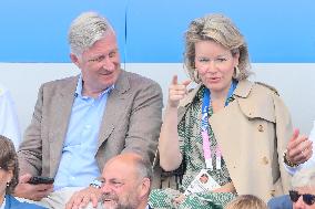 Paris 2024 - Belgian Royals At Hockey Belgium v Ireland