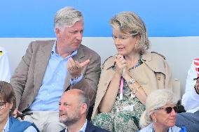 Paris 2024 - Belgian Royals At Hockey Belgium v Ireland