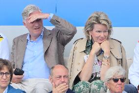 Paris 2024 - Belgian Royals At Hockey Belgium v Ireland