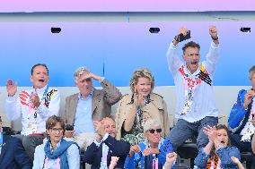 Paris 2024 - Belgian Royals At Hockey Belgium v Ireland