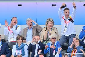 Paris 2024 - Belgian Royals At Hockey Belgium v Ireland