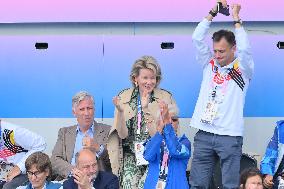 Paris 2024 - Belgian Royals At Hockey Belgium v Ireland