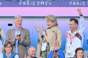 Paris 2024 - Belgian Royals At Hockey Belgium v Ireland