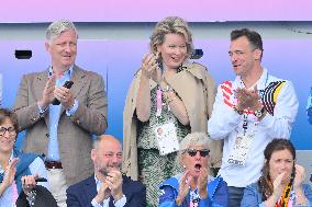 Paris 2024 - Belgian Royals At Hockey Belgium v Ireland