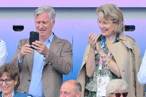 Paris 2024 - Belgian Royals At Hockey Belgium v Ireland