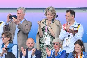 Paris 2024 - Belgian Royals At Hockey Belgium v Ireland