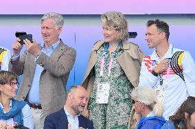 Paris 2024 - Belgian Royals At Hockey Belgium v Ireland