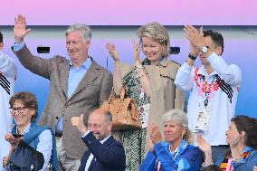 Paris 2024 - Belgian Royals At Hockey Belgium v Ireland