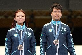 (PARIS2024)FRANCE-CHATEAUROUX-SHOOTING-10M AIR RIFLE MIXED TEAM-AWARDING CEREMONY